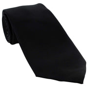 Michelsons of London Plain Tie and Contrast Floral Pocket Square Set - Black