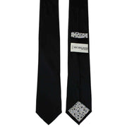 Michelsons of London Plain Tie and Contrast Floral Pocket Square Set - Black