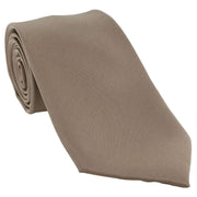 Michelsons of London Plain Tie and Contrast Floral Pocket Square Set - Taupe