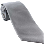 Michelsons of London Plain Twill Silk Tie - Grey