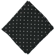 Michelsons of London Polka Dot Silk Handkerchief - Black