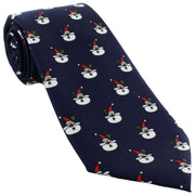 Michelsons of London Santa Claus Polyester Tie - Navy