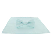 Michelsons of London Semi Plain Bow Tie and Pocket Square Set - Mint