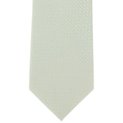 Michelsons of London Semi Plain Tie and Pocket Square Set - Cream