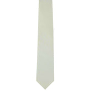 Michelsons of London Semi Plain Tie and Pocket Square Set - Cream