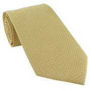 Michelsons of London Semi Plain Tie and Pocket Square Set - Gold