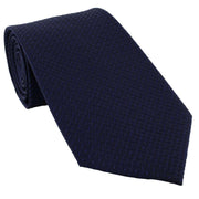 Michelsons of London Semi Plain Tie and Pocket Square Set - Navy