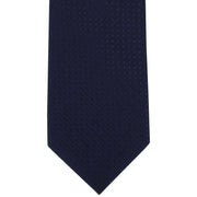 Michelsons of London Semi Plain Tie and Pocket Square Set - Navy