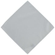 Michelsons of London Semi Plain Tie and Pocket Square Set - Silver