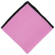 Michelsons of London Shoestring Border Handkerchief - Pink/Black