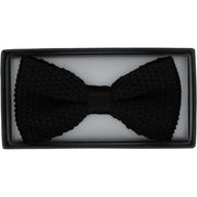 Michelsons of London Silk Knitted Bow Tie - Black