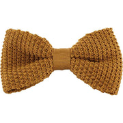Michelsons of London Silk Knitted Bow Tie - Gold