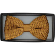 Michelsons of London Silk Knitted Bow Tie - Gold