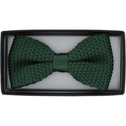 Michelsons of London Silk Knitted Bow Tie - Green