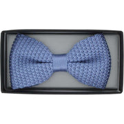 Michelsons of London Silk Knitted Bow Tie - Light Blue
