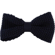 Michelsons of London Silk Knitted Bow Tie - Navy