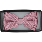 Michelsons of London Silk Knitted Bow Tie - Pink