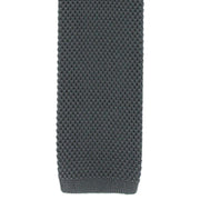 Michelsons of London Silk Knitted Skinny Tie - Charcoal