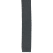 Michelsons of London Silk Knitted Skinny Tie - Charcoal