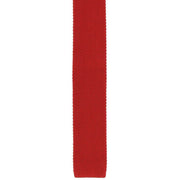 Michelsons of London Silk Knitted Skinny Tie - Red