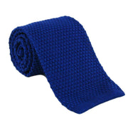 Michelsons of London Silk Knitted Tie - Blue