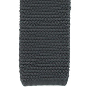 Michelsons of London Silk Knitted Tie - Charcoal