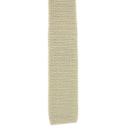 Michelsons of London Silk Knitted Tie - Cream