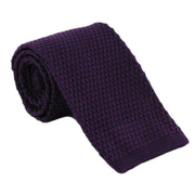 Michelsons of London Silk Knitted Tie - Purple