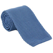Michelsons of London Silk Knitted Tie - Sky Blue