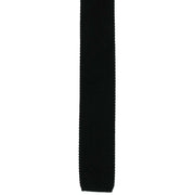Michelsons of London Skinny Silk Knitted Tie - Black