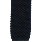 Michelsons of London Skinny Silk Knitted Tie - Navy