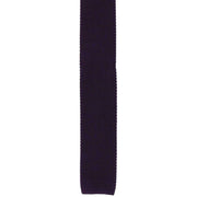 Michelsons of London Skinny Silk Knitted Tie - Purple
