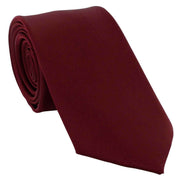 Michelsons of London Slim Satin Polyester Pocket Square and Tie Set - Dark Red