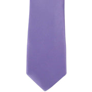 Michelsons of London Slim Satin Polyester Pocket Square and Tie Set - Lilac