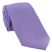 Michelsons of London Slim Satin Polyester Pocket Square and Tie Set - Lilac