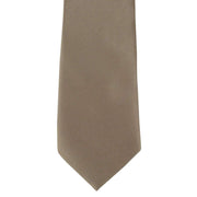 Michelsons of London Slim Satin Polyester Pocket Square and Tie Set - Taupe