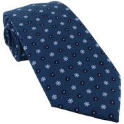 Michelsons of London Small Flower Tie and Pocket Square Set - Teal