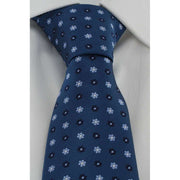 Michelsons of London Small Flower Tie and Pocket Square Set - Teal