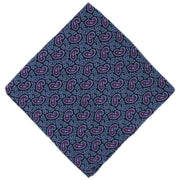 Michelsons of London Small Paisley Silk Handkerchief - Purple