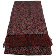 Michelsons of London Small Paisley Silk Scarf - Burgundy