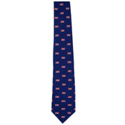 Michelsons of London Small Union Jack All Over Pattern Silk Tie - Navy/Red/White