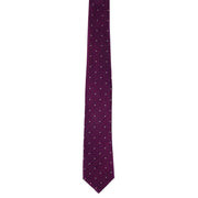 Michelsons of London Speckled Texture Spot Silk Tie - Magenta Pink