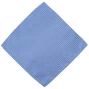 Michelsons of London Spot Polyester Tie and Pocket Square Set - Light Blue/White