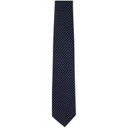 Michelsons of London Spot Polyester Tie and Pocket Square Set - Navy/White