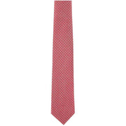 Michelsons of London Spot Polyester Tie and Pocket Square Set - Red/White