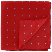 Michelsons of London Spotted Handkerchief - Red/Light Blue