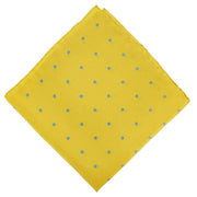 Michelsons of London Spotted Handkerchief - Yellow/Light Blue