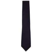 Michelsons of London Striped Extra Long Polyester Tie - Navy/Wine