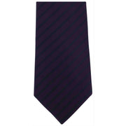 Michelsons of London Striped Extra Long Polyester Tie - Purple