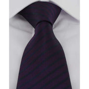 Michelsons of London Striped Extra Long Polyester Tie - Purple